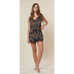 ‼️1 day sale‼️
 Plush Women's Faux Silk Chain Link Cami and‎ Shorts Lace P…